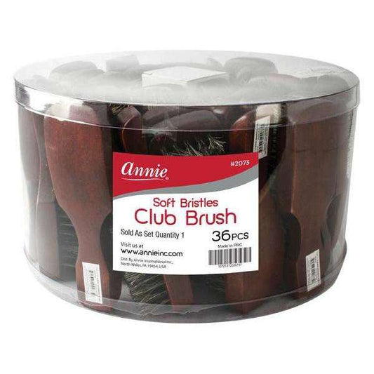 Annie Soft Mini Club Board Bristle Brush 36Ct Dark Brown Brushes Annie   