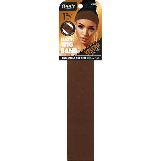 Annie Velcro Wig Band 4.5cm Brown Wig Band Annie   