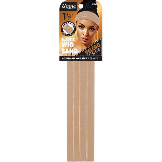 Annie Velcro Wig Band 4.5cm Silicone Grip Light Brown Wig Band Annie   