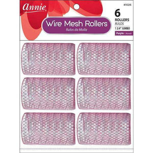 
                  
                    Load image into Gallery viewer, Annie Wire Mesh Rollers Jumbo 6Ct Purple Wire Mesh Rollers Annie   
                  
                