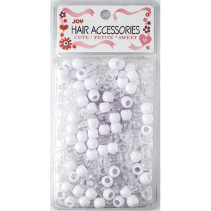 BEAUTY COLLECTION - Hair Shell Beads White/Clear 