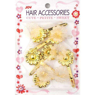 Joy Daisy Barrette 12ct Asst Gold