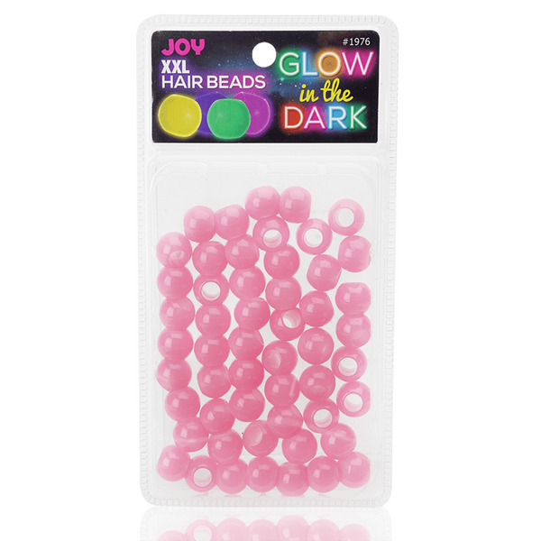 Joy XX-Large Glow in The Dark Hair Beads Red