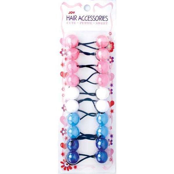 Joy Twin Bead Ponytailers 10ct Asst Ponytailers Joy   