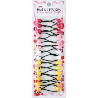 Joy Twin Bead Ponytailers 14ct Asst