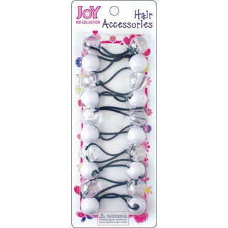 Coletas Joy Twin Beads 10Ct Blanco y transparente