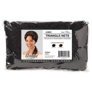  2 Pieces Cotton Triangle Hair Net for Rollers, Women