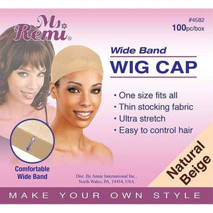 Ms. Remi Wide Band Wig Caps Value Pack 100pc Natural Beige